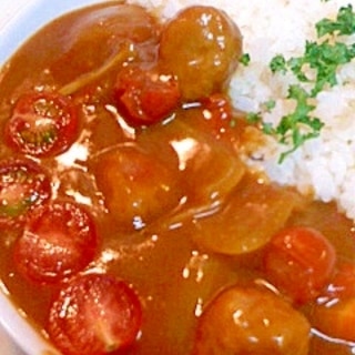 ホエーで トマトたっぷりカレー